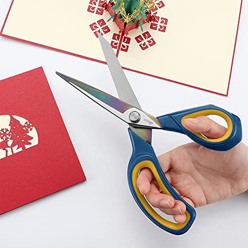 image for LIVINGO 8.5” Premium Fabric Scissors, Heavy Duty All-Purpose Titaniu