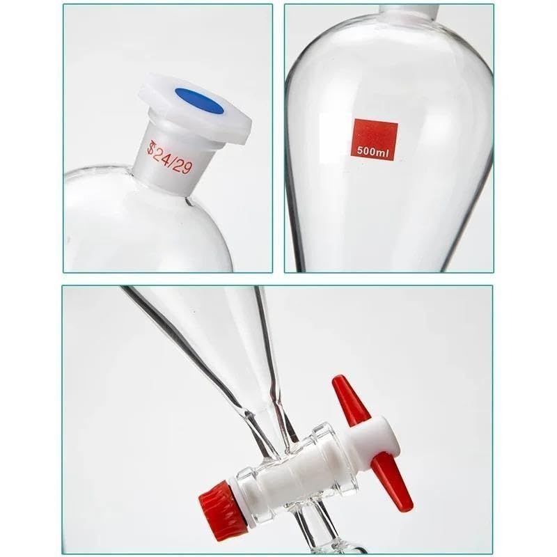 Embudo de separación con pistón de PTFE
