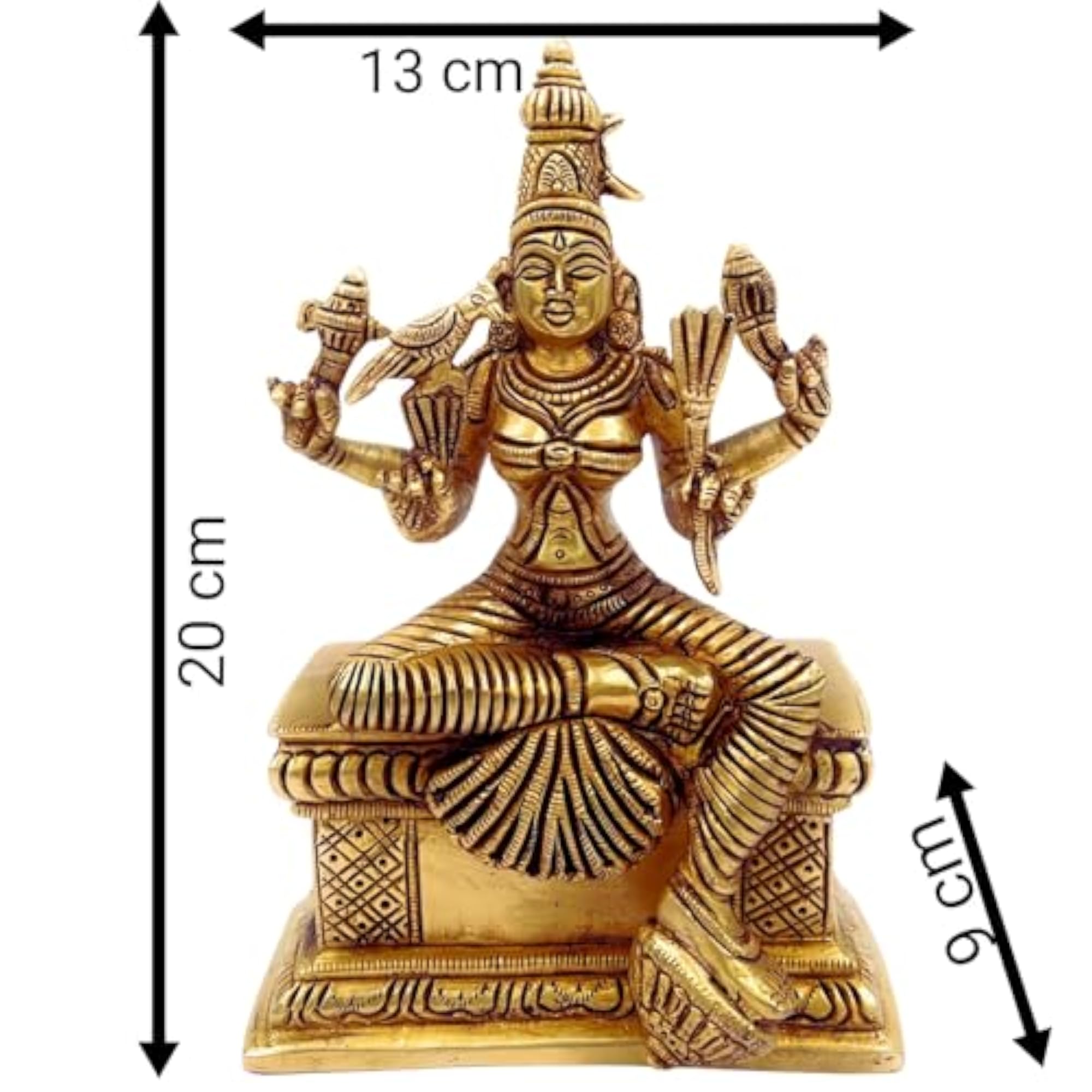 Brass Raja Rajeshvari Murti Idol