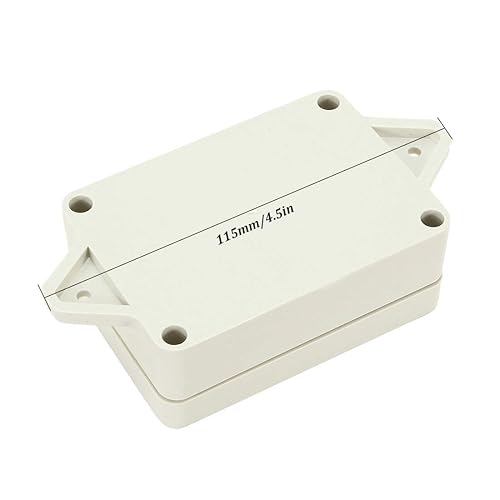 Miniatura 3 de Caja de conexiones de plástico ABS impermeable a prueba de polvo IP65, caja de conexiones universal para proyectos eléctricos, gris pálido y oreja