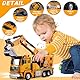 Rppiup Baustellen Fahrzeuge Spielzeug, Baustellenfahrzeuge Kinder, 1:40 Metall Baufahrzeuge LKW Auto Spielzeug, Metall Baufahrzeuge mit Sound und Licht für Kinder und Erwachsene (Bagger)