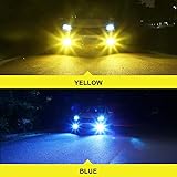Yifengshun 2pcs H9 H8 H11 LED Fog Light Bulb,Yellow&Blue Front Fog Lights with 24SMD 3030 Chips for Daytime Running Lights DRL 12V - Image 8