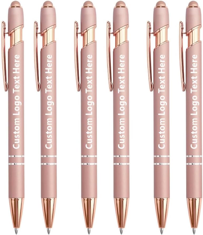 Bulk Custom Personalized Pens with Name & Logo Printing Perfect for Business, Graduation Gifts & Party Events 12 to 2000 Pieces Pack Ballpoint Pens (50, Multicolor)