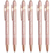 Bulk Custom Personalized Pens with Name & Logo Printing Perfect for Business, Graduation Gifts & Party Events 12 to 2000 Pieces Pack Ballpoint Pens 12, Gold