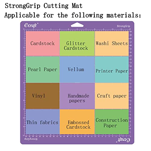 Ecraft CUTTING MAT FOR CRICUT Include Stronggrip/Standardgrip/Lightgrip (3 Pack) Flexible Square Gridded Quilting Cut Mats Replacement thumb #3