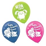 Amscan 110590'UglyDolls Movie' Assorted Color Printed Latex Party Plastic Balloons, 6 Ct. 12'