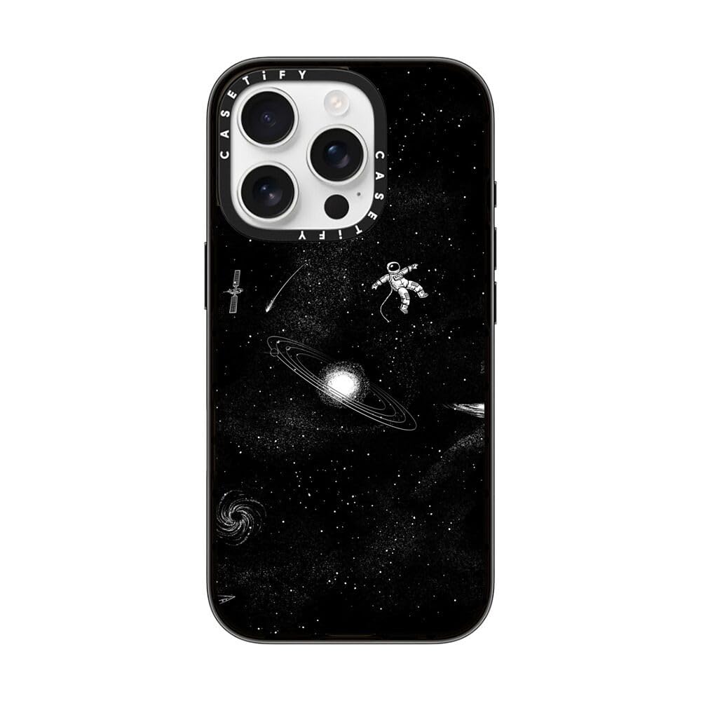 CASETiFY Compact Case for iPhone 16 Pro [Lightweight / 4 ft. 2X Military Grade Drop Protection/Slim] - Gravity 3.0 - Clear Black