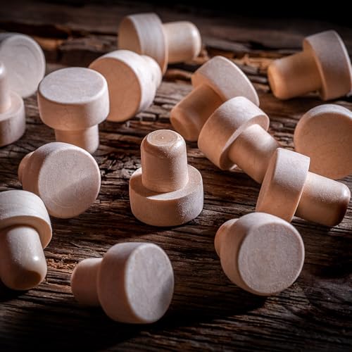 KADAX Synthetischen Korken 18,5 mm, Flaschenkorken zum luftdichten Verschließen von Weinflaschen & Likörflaschen, Wiederverwendbare Weinkorken, Bastelkorken (10 Stück)