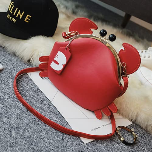 Personalized cartoon style ladies shoulder bag, crab-shaped messenger bag, animal style ladies handbag2