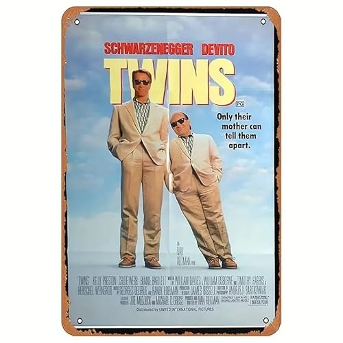 『ツインズ』1988年映画ポスターブリキ看板 メタルサイン 個性 金属 お部屋 お店 バー カフェ 壁飾り ウォールアート インテリア 雑貨 20x30cm ROSEPiNK（Amazon）