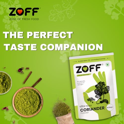 Image of Zoff Coriander Powder - Dhaniya Powder - Aromatic & Fresh Cool Grinding Technology - Natural & Pure - 200grams