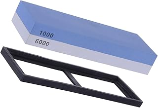 OSALADI De Afilar Profesional Doble Cara Grit Afilador Para De Antideslizante Para Chefs y Doméstico Azul y Blanco