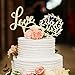 Topper per Torta Nuziale 2 Pezzi Bomboniera Decorazione di Fidanzamento con Lettere d'Amore Topper di Mr And Mrs Decorazioni per Torta di Nozze in Legno Topper per Matrimonio in Legno