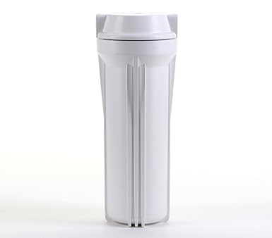 Hydronix HF2-10WHWH12, 25cm White Housing with White Flat Cap For RO & Filtration Systems, 1.3cm Ports