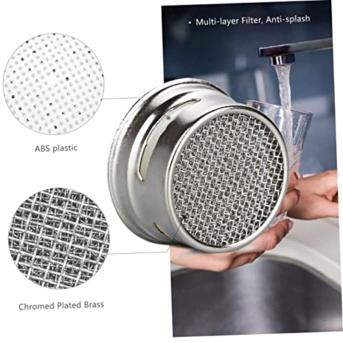 Angoily Kitchenfaucet Aerator Insert Sink Aerator Kitchen Sink Aerator Wrench Plug-In Bubbler Stainless Steel Spool To Disassemble Silver Aerator Restrictor 2 Sets #TOP7