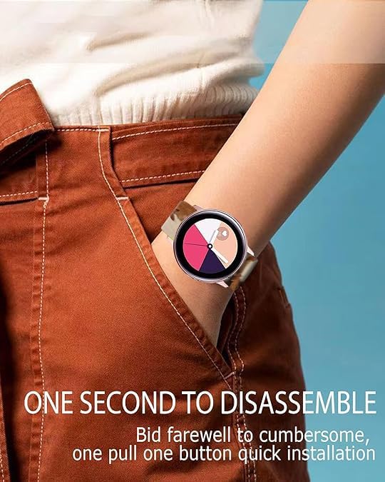 Sport Band Compatible with Galaxy Watch 6/5/4/5 Pro/4&6 Classic/ 3 (41mm) /Active 2&1 Women, 20mm Silicone Replacement Wristband Strap for Galaxy Watch 40mm 41mm 42mm 44mm 45mm 46mm image 5