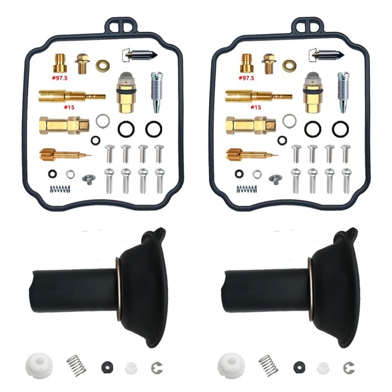 Kit Reparación Carburador SRV250 1992-1998 250cc V-Twin Flotador | BDS26 carburador para SRV 1994 1996 V-twin reparación piezas moto revisión repuesto aguja membrana
