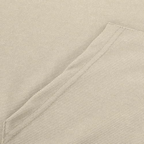 Mens Hoodies Pullover Loose Fit Waffle Knit Sweatshirt Long Sleeve Casual Fashion Gym Hooded Shirt With Kanga Pockets3