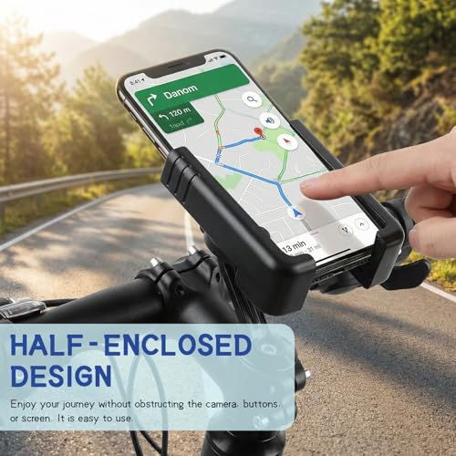 Ecofocet Soporte móvil Bicicleta,Soporte teléfono Celular Bici,1S liberación,360° rotación,Colocación y extracción rápida,Universal para MTB,Carretera,Urbano,para Smartphone 4,7-7,2" - imagen 3