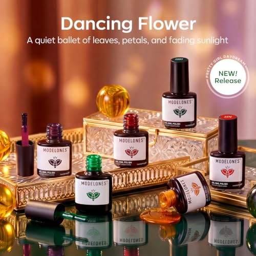Image of modelones Christmas Gel Nail Polish Set Jelly Burgundy 6 Colors Christmas Nail Polish