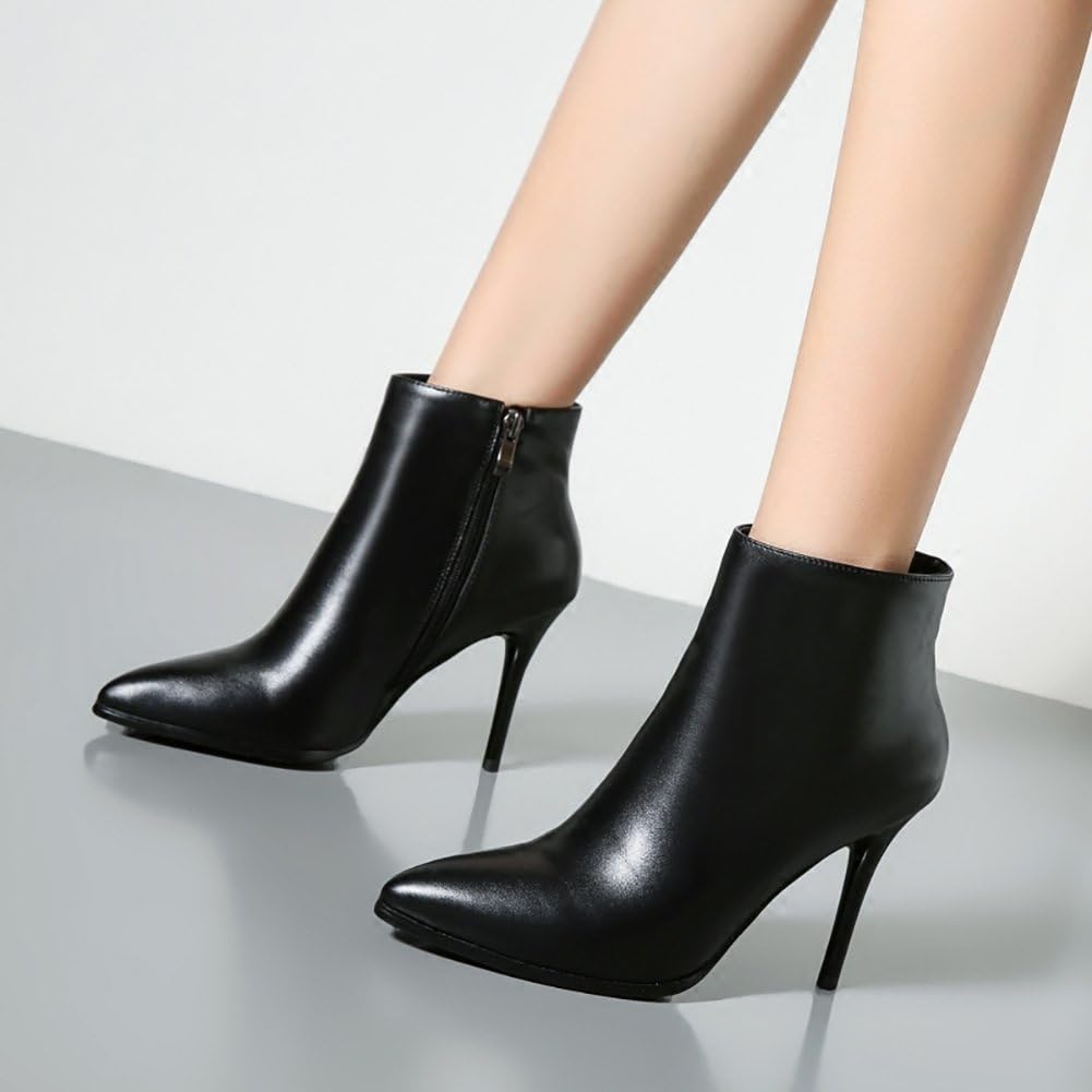 black booties thin heel