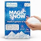 ArtCreativity Instant Snow Powder - Makes 4 Gallons of Fake Snow - Multi-Use Artificial Instant Snow Mix for Sensory Slime and Kids Christmas Winter Holiday Activities