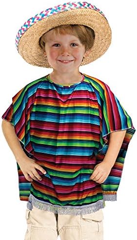 Bristol Novelty CC320 Mexican Poncho Costume, Unisex-Child, One Size, World Book Day