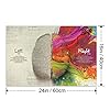 Diycoend Wall Art-Frameless Canvas Decorative Painting,Left Right Brain Canvas Print Wall Great for Weddings,Modern Home Gift Decorative Painting Study Rooms Bedroom Kitchen Bathroom 24"x16" #1