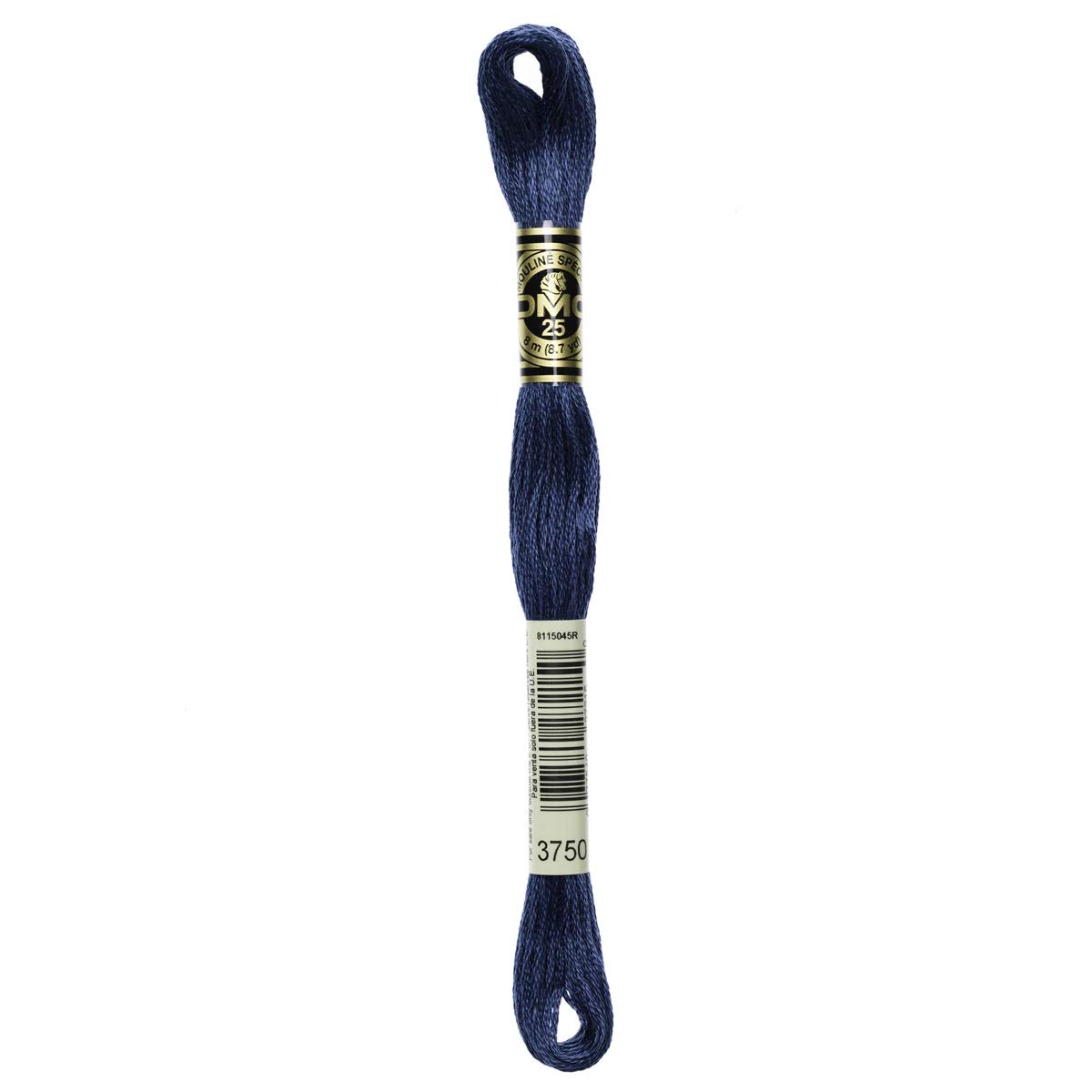 DMC Embroidery Floss Mouline Stranded Cotton Thread for Hand Embroidery and Sewing - Colour No: 3750-5 x 8m Skeins — image 1