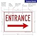 Right Arrow Entrance Sign, 10x14 Inches, Rust Free .040 Aluminum, Fade Resistant, Made in USA by Signs