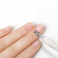 Vista 5 de IVON Cortadora de cutículas con empujador, herramienta de cutícula de punta de goma 3 piezas para arte de uñas