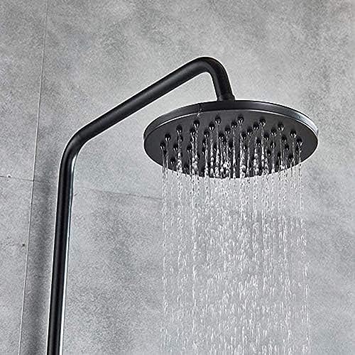 Robinet de douche complet avec douchette à main et colonne de douche noire - 6