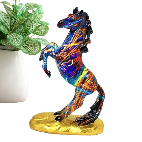Décoration de chambre avec statuette abstraite de cheval moderne
