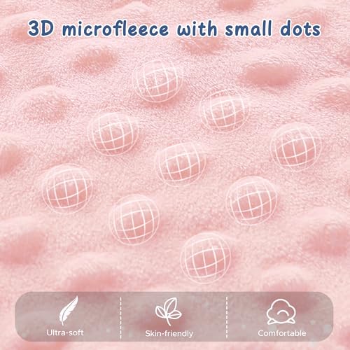 Image of ZIGJOY Baby Tag Security Blanket, Soft Lovies for Babies, Baby Comforter,10 inchX10 inch, Pink