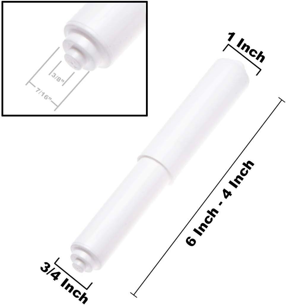 2 Pack - White Toilet Paper Holder Spring Loaded Roller Replacement : Tools & Home Improvement