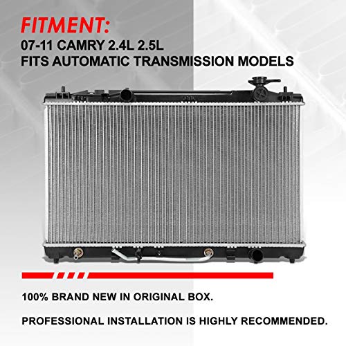 Image of Auto Dynasty Radiator Compatible with 2007-2011 Camry 2.4L 2.5L AT, DPI 2917 Factory Style 1-Row Cooling Radiator, Aluminum Core