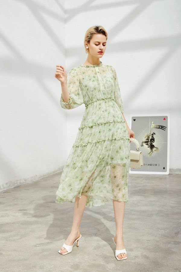 Image of TOPLOT Dress for Women with Floral Print