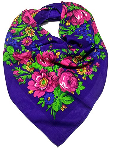 Traditional Polish Folk Head Scarf - Classy Floral Collection