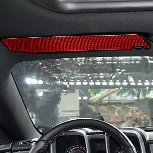 Image of NVCNX Real Premium Carbon Fiber Compatible with Chevy /Chevrolet Camaro 2010-2015 2011 2012 2013 2014 Sun Visor Cover for Car Front Roof Interior Upholstery Accessories 2
