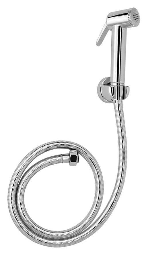 ALTURAS (ABS) Lyric Health Faucet with 1-Meter Stainless Steel Chrome Finish Rubber Hose Pipe with Wall Hook