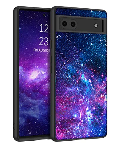 Coque Pixel 6a fine phosphorescente protection hybride antichoc Google Pixel6a motif galaxie