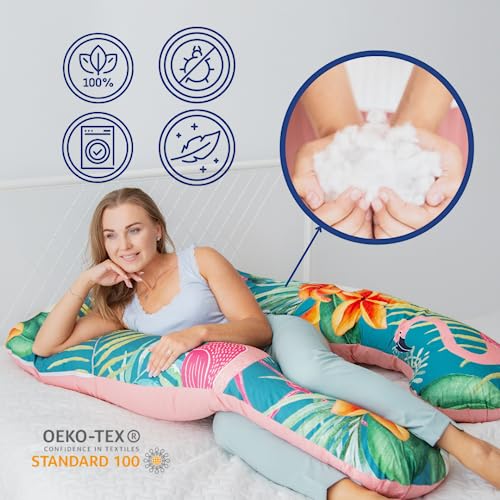 OreillerConfort Makosas 100x150cm - Orthopédique Micro-peluche - Contre Maux De Dos - Lavable - Gris Foncé