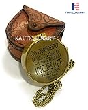 Hecho a mano. Nautical.Mart Brújula de latón NAUTICALMART, Quote8