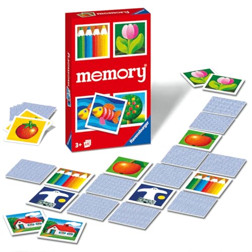 Ravensburger - Memory Children, jogos de tabuleiro para crianças de 3 anos ou mais, 2 a 6 jogadores, jogo de cartas, presente para crianças de 3 anos, jogos de tabuleiro familiar, versão em espanhol