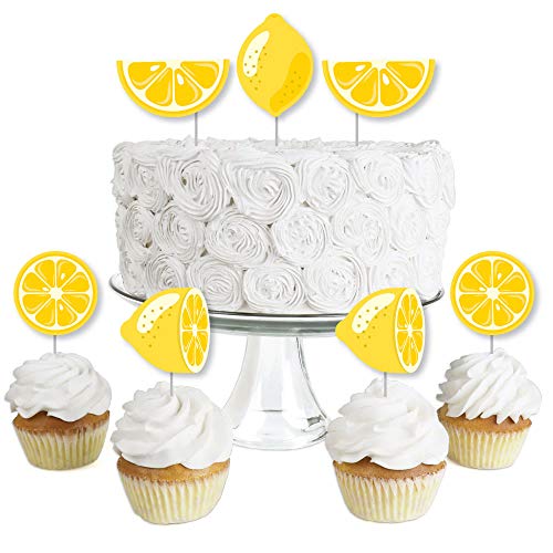 So Fresh - Lemon - Dessert Cupcake Toppers - Citrus Lemonade Party Clear