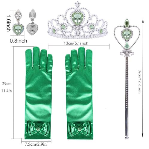 Disfraz princesa Tiana para niñas 5-6 años con accesorios miniatura 6
