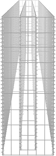 Vista 12 de vidaXL Gabion - Maceta elevada para pared, jardín, césped, patio, jardín, jardín, jardín, jardín, jardín, flores, acero galvanizado, 70.9 x 35.4