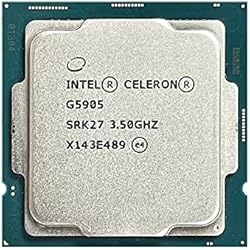 Hegem Procesador de CPU Intel Celeron G5905 de 3,5 GHz de Doble núcleo y Doble Hilo 4M 58W LGA 1200 SIN Ventilador
