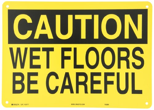 Panneau de maintenance Brady 22777 en plastique 25,4 x 35,6 cm Wet Floors