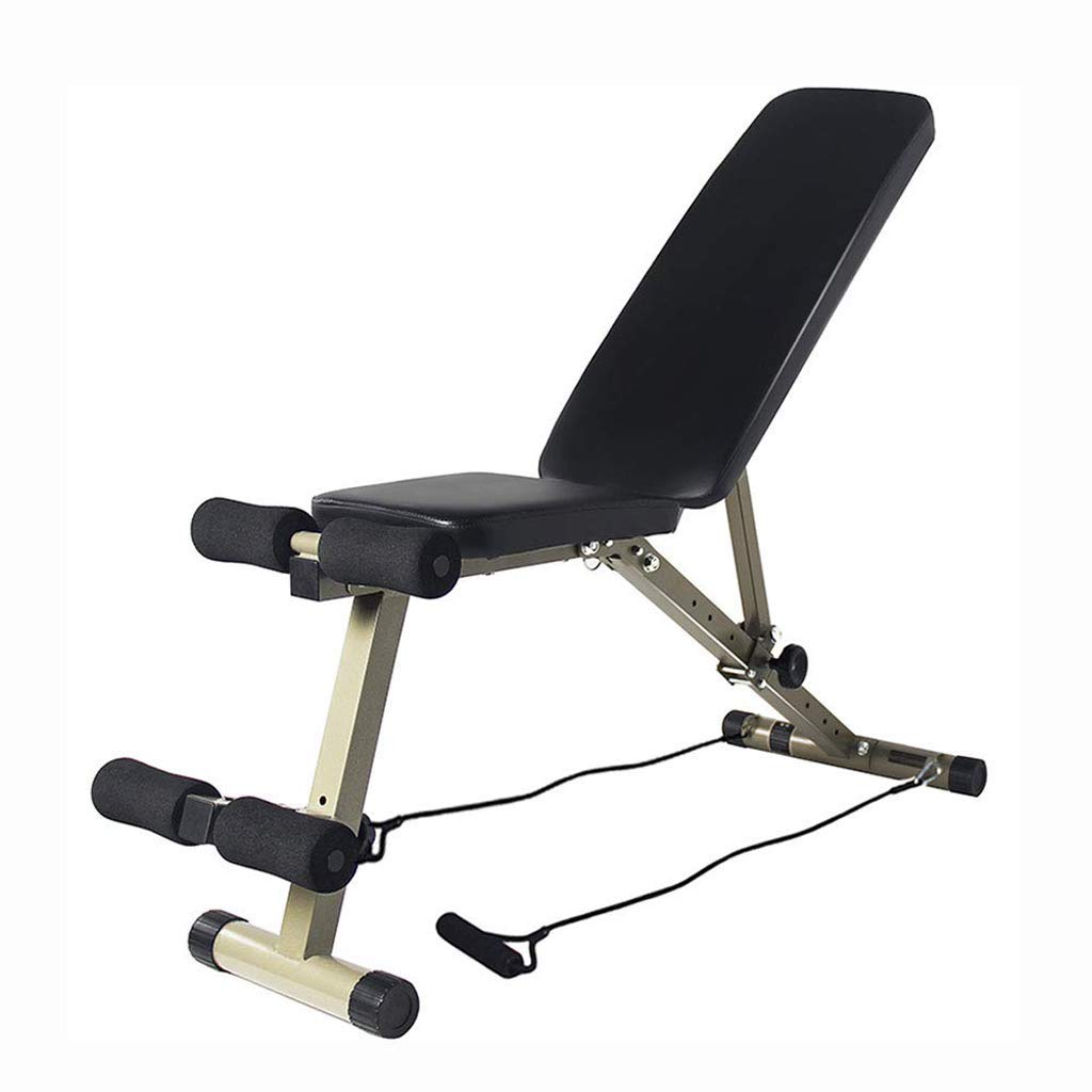 panca da ginnastica, Panca con manubri, panca for sit-up, sgabello Bird, attrezzatura fitness professionale, cuscino, cintura pieghevole regolabile, corda da trazione